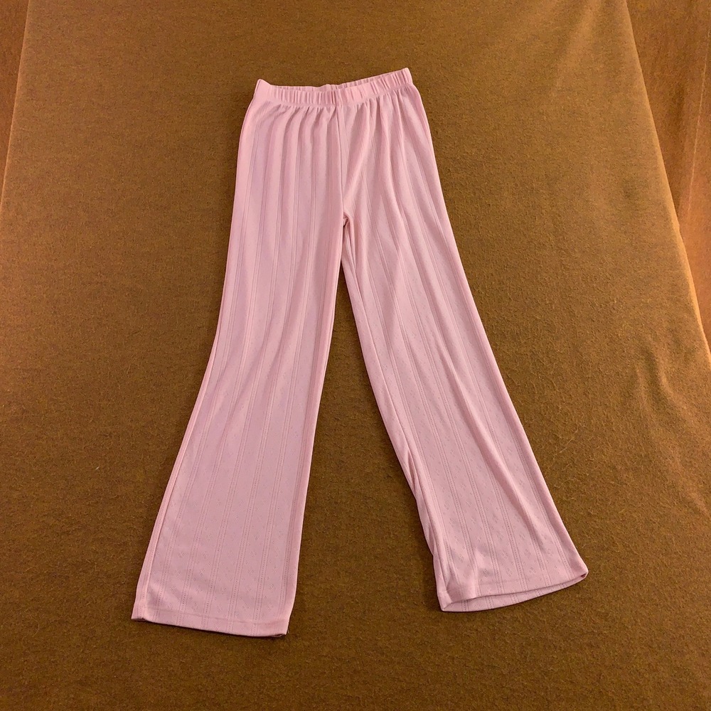 Gap Kids Girls 14 Pink Pointelle Rib Knit Pajama Sleep Pants New